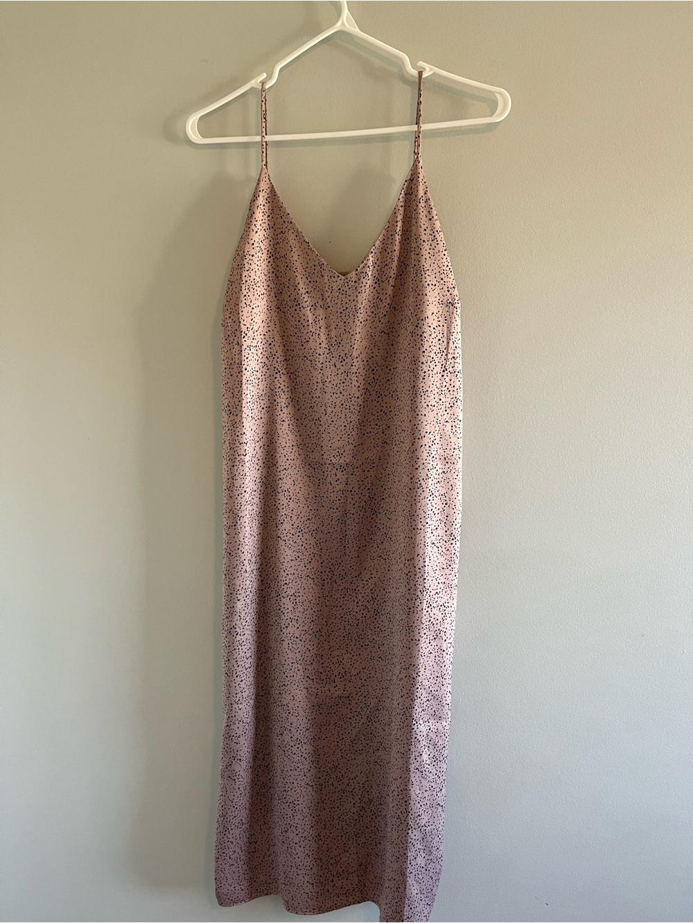 Reitmans Pink Spotted Satin Cami Dress
